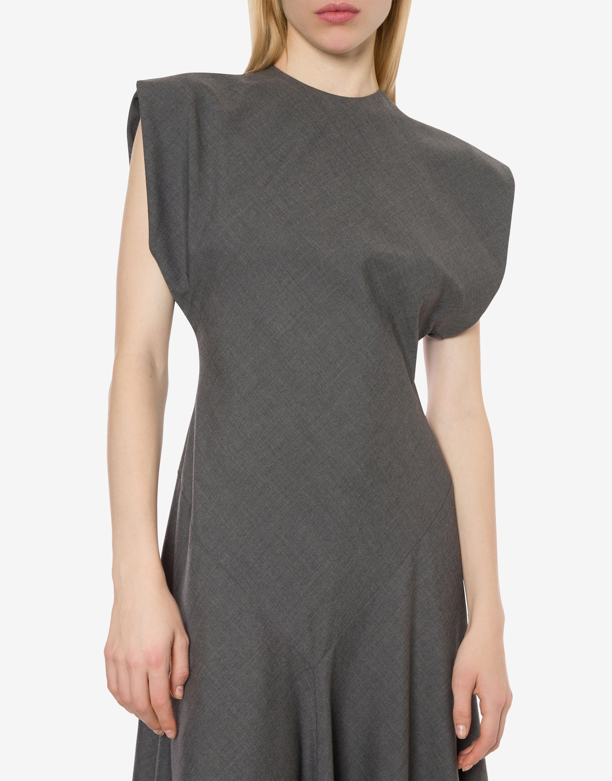 PHY-A005 GREY WOOL DRESS