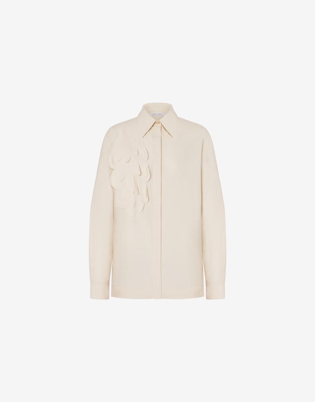 ABF-A0210 BEIGE LEAVES BLOUSE