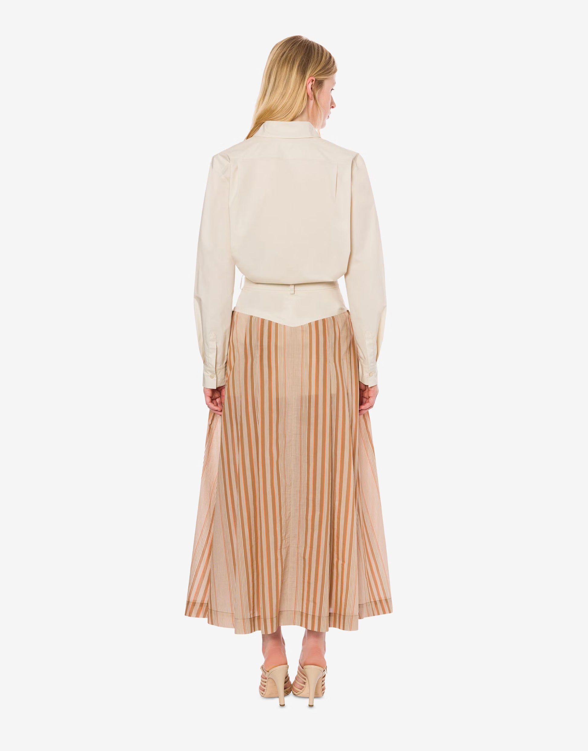 ABF-A0210 BEIGE LEAVES BLOUSE