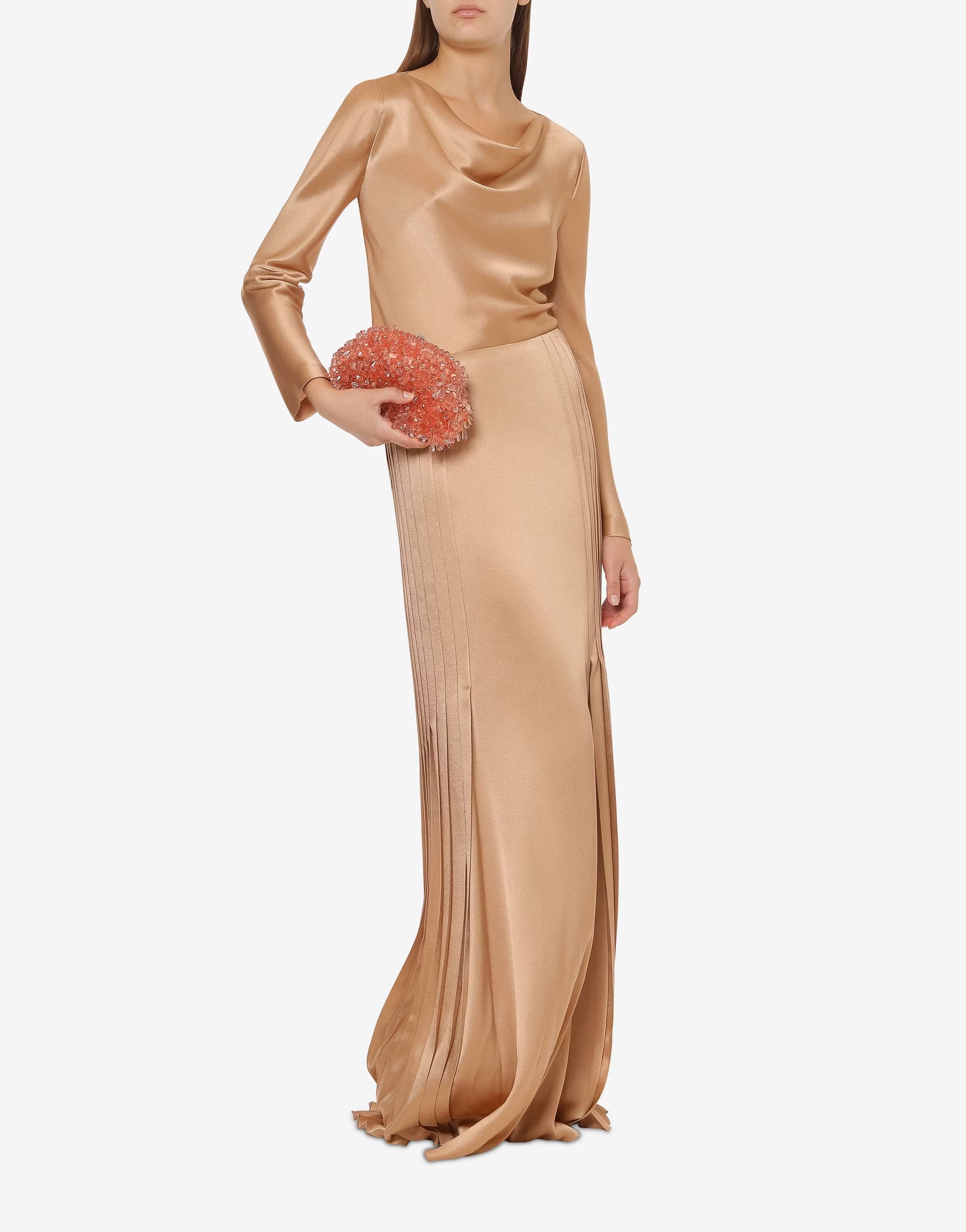 ABF-A0108 NAVY PLEATED SKIRT