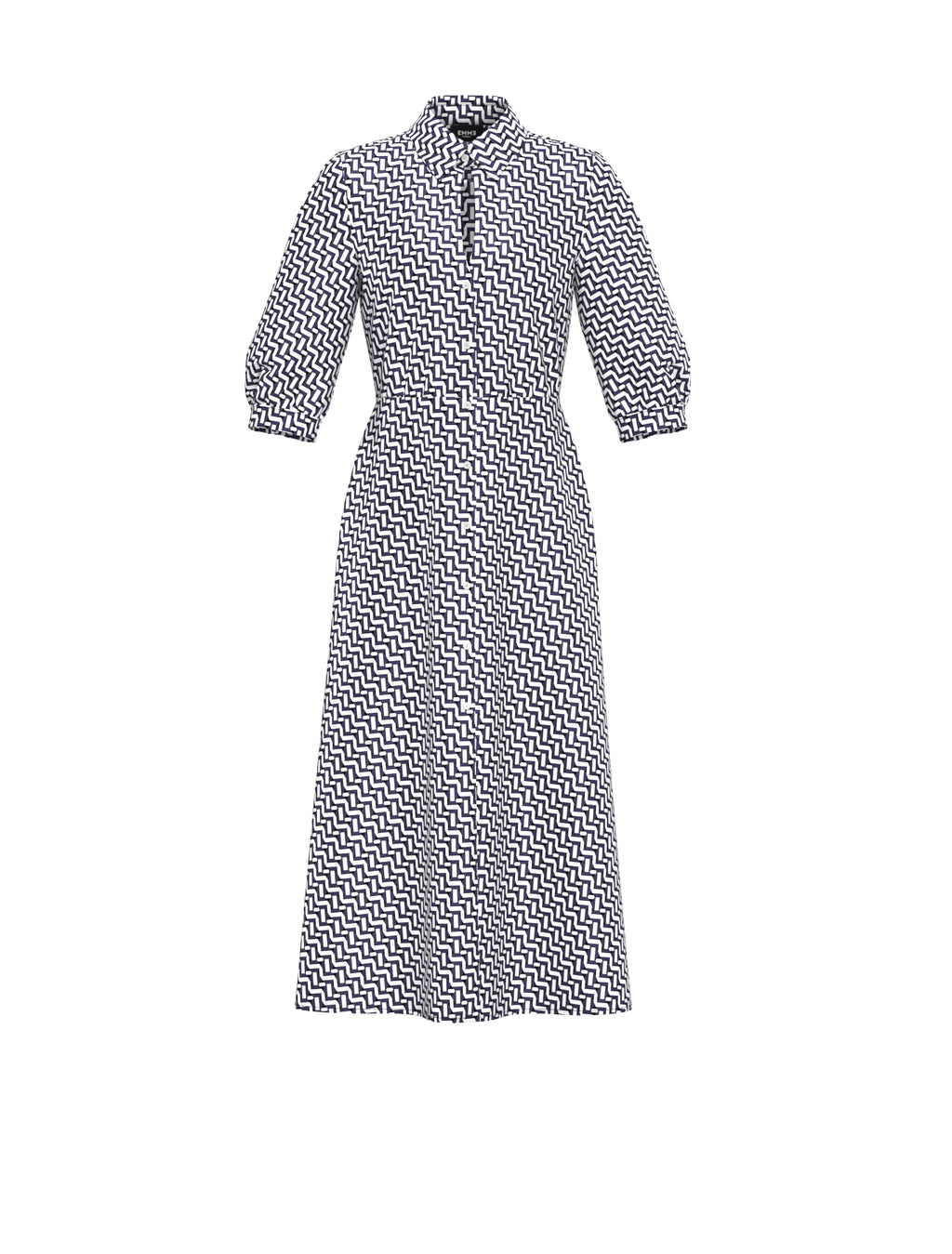 EBM-1141 AEREO BLUE ZIGZAG DRESS