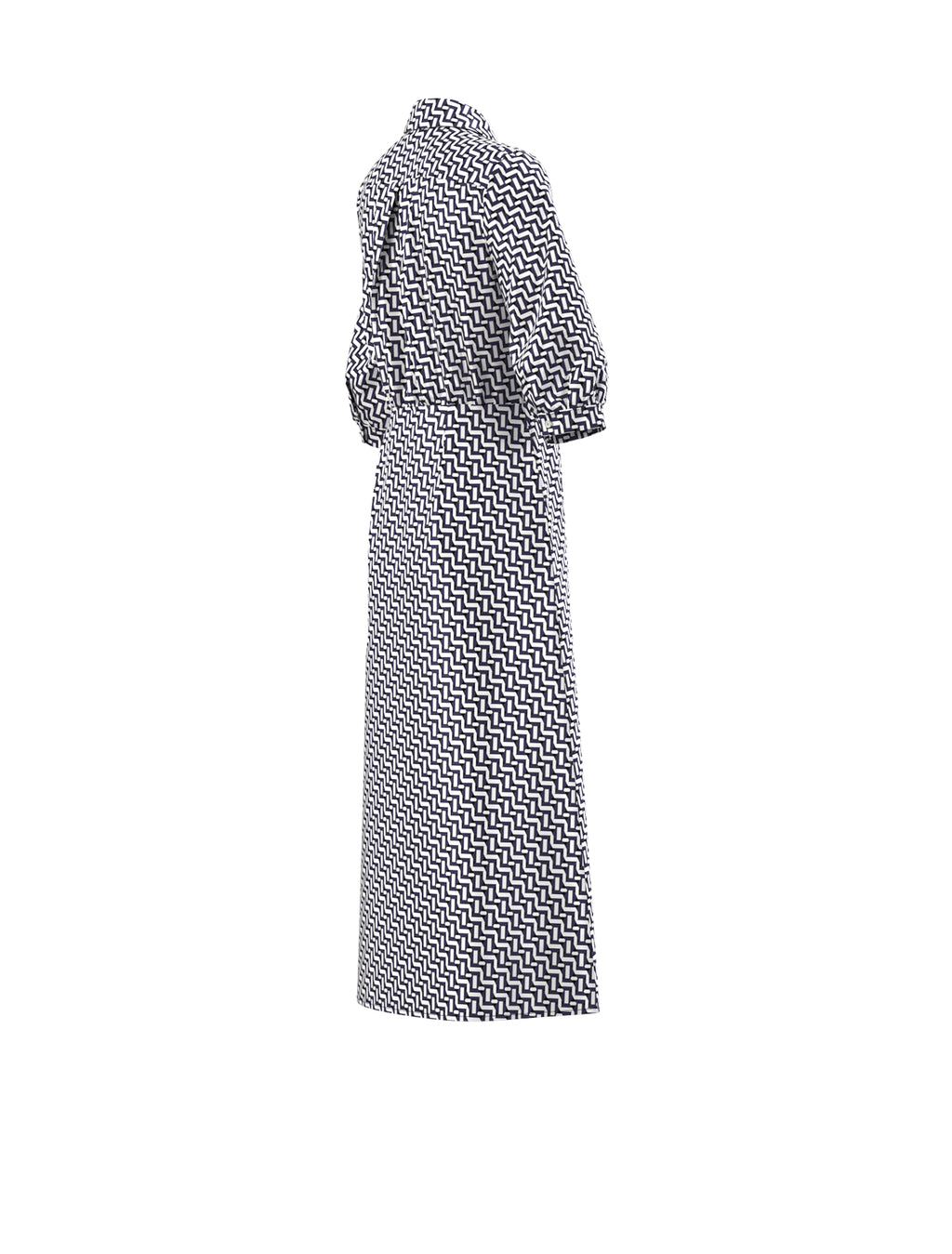 EBM-1141 AEREO BLUE ZIGZAG DRESS