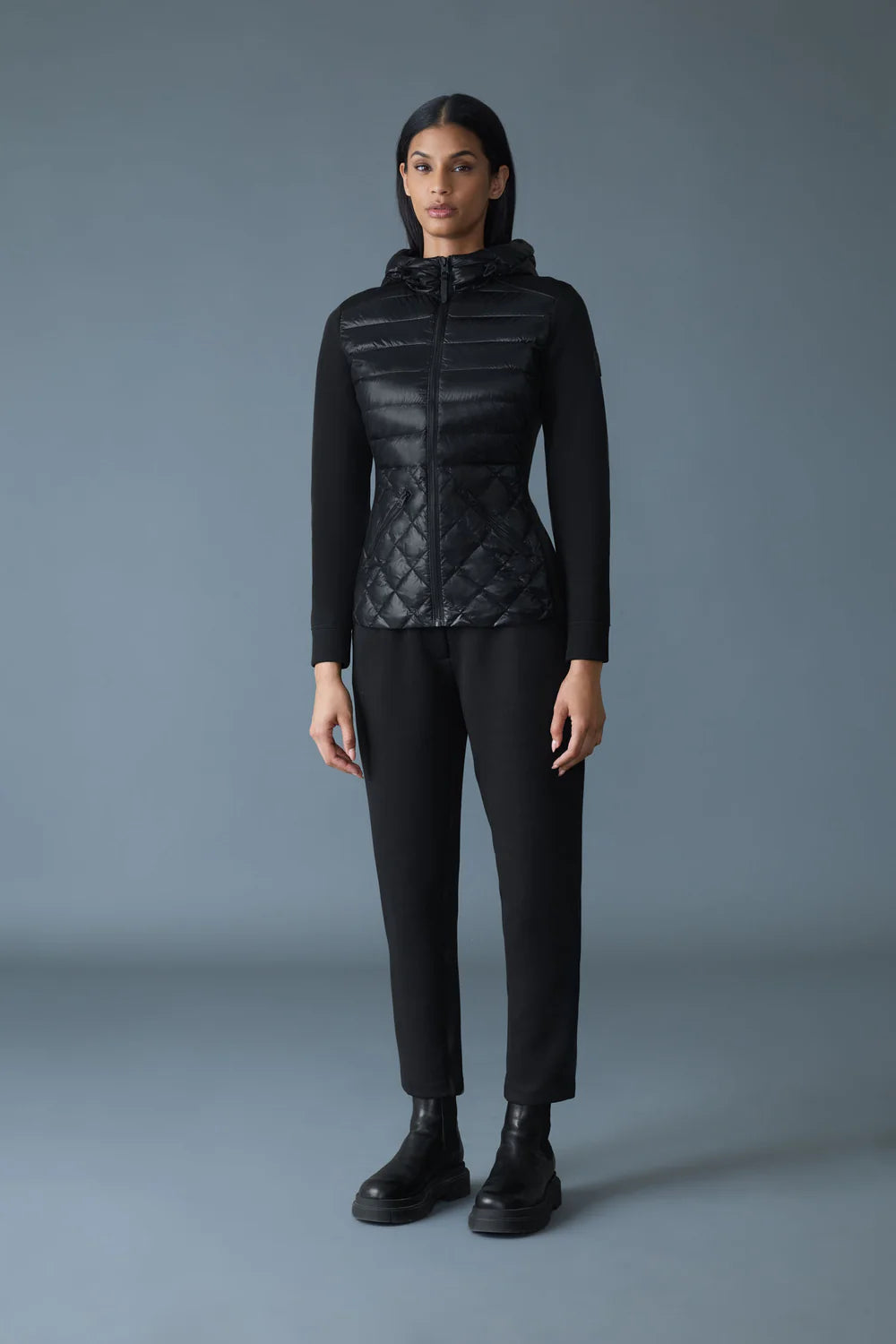 MKG-AGATHA BLACK QUILTED JACKET
