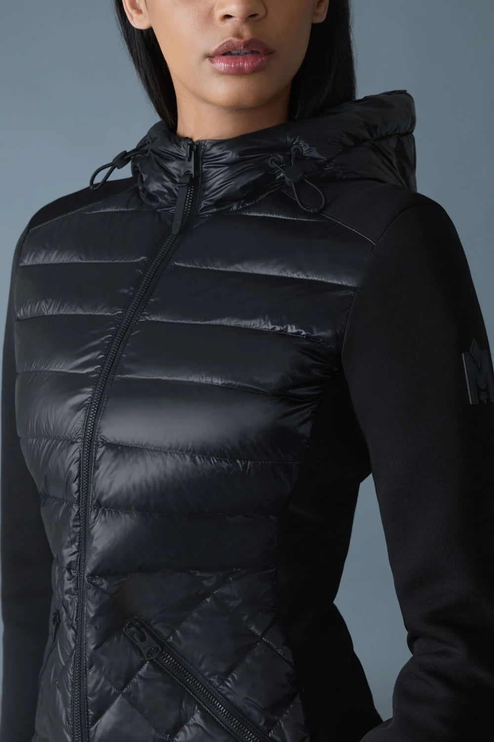 MKG-AGATHA BLACK QUILTED JACKET