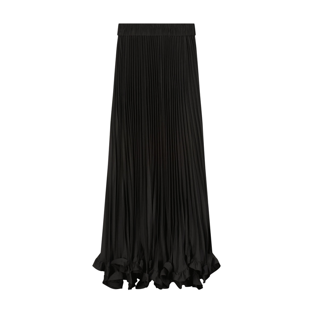AVG-AL112 BLACK ACCORDION PLEAT SKIRT