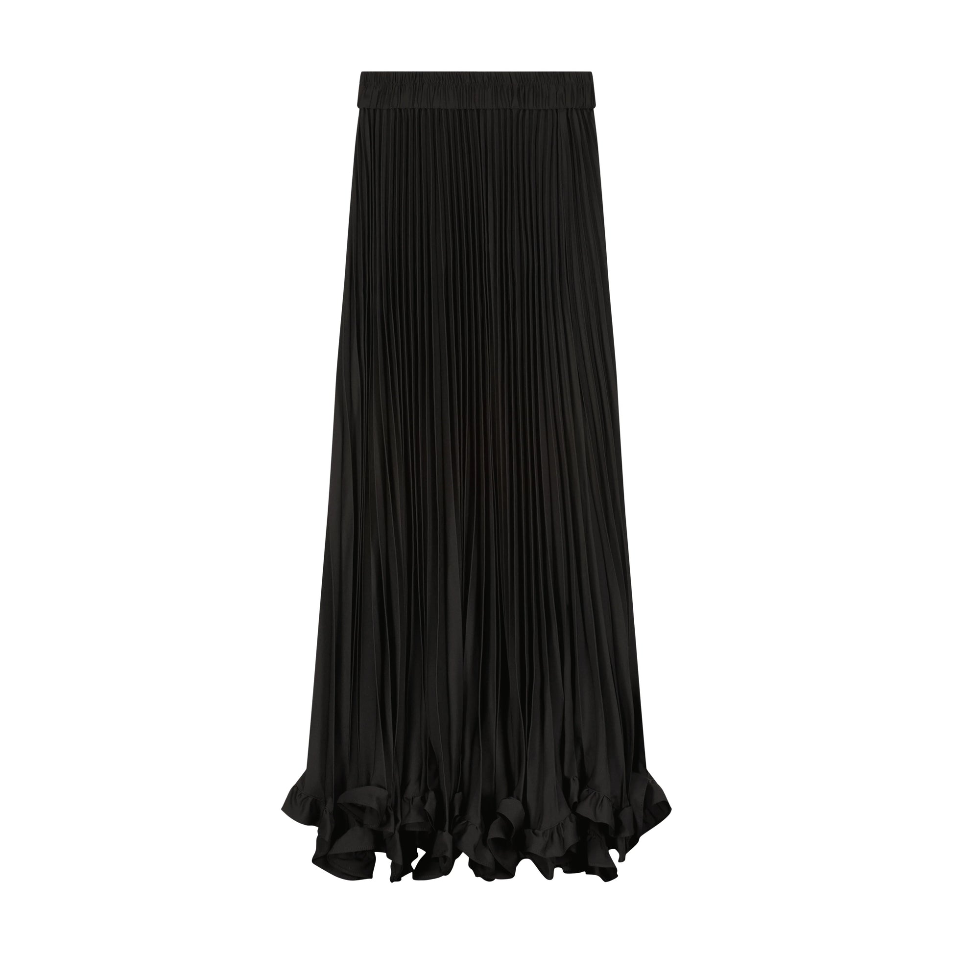 AVG-AL112 BLACK ACCORDION PLEAT SKIRT