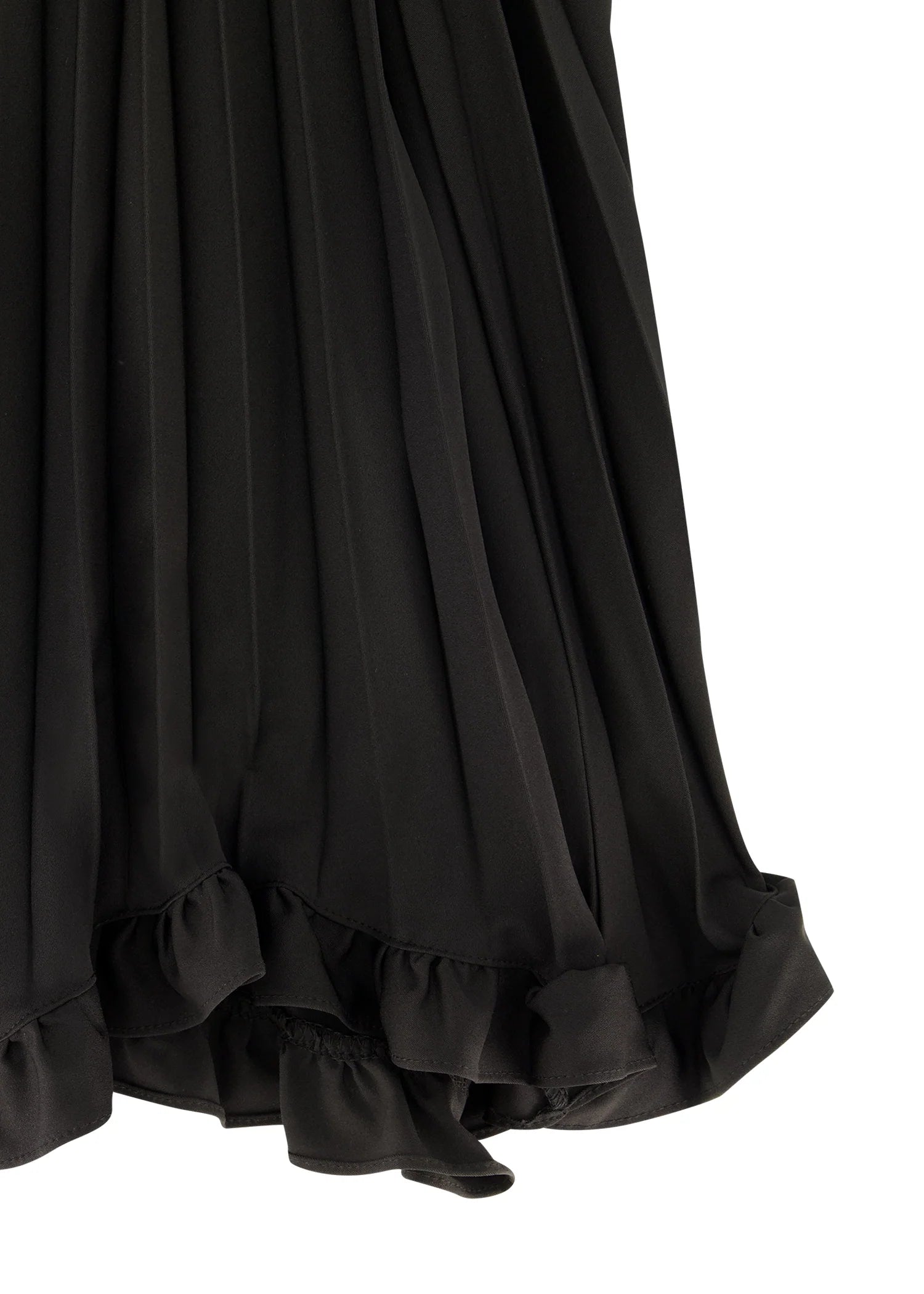 AVG-AL112 BLACK ACCORDION PLEAT SKIRT