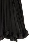AVG-AL112 BLACK ACCORDION PLEAT SKIRT