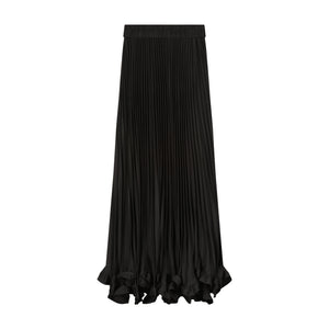 AVG-AL112 BLACK ACCORDION PLEAT SKIRT