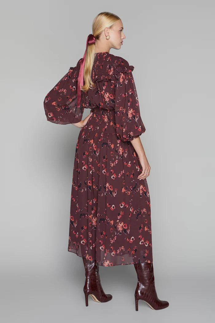 APP-F25-952 SANGRIA PETAL TILDEN DRESS