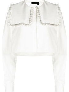 ANK-I14-SR-WT WHITE COLLAR BLOUSE