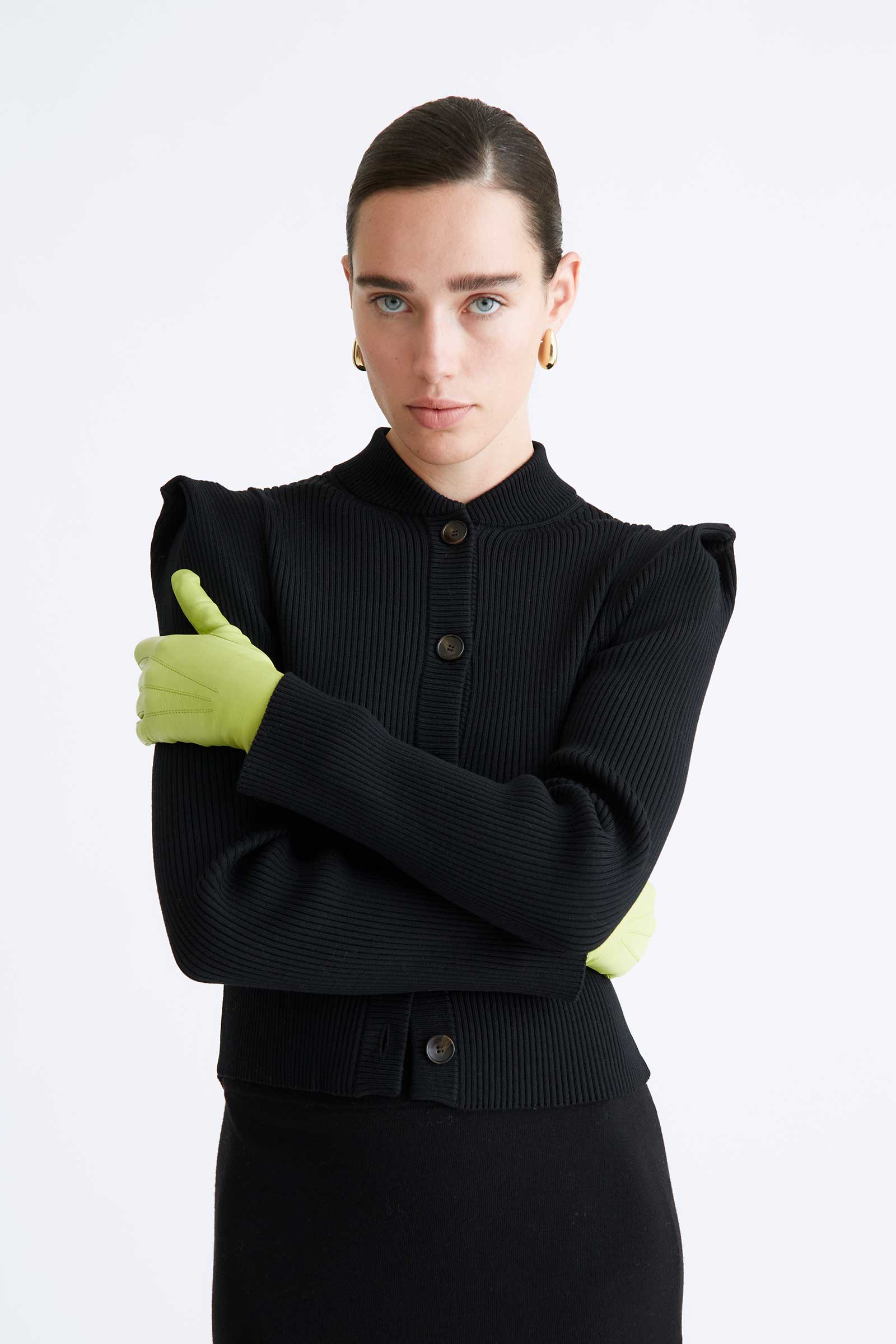 ASP-55 BLACK SHOULDER PAD BOMBER