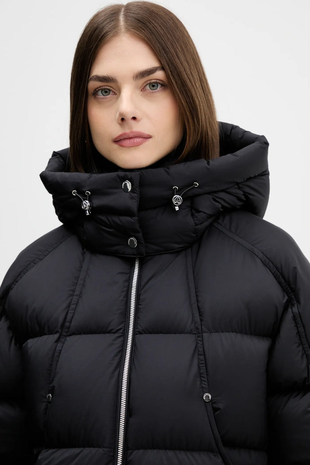 MKN-M35LJ130 BLACK AKAI CROPPED PUFFER JACKET
