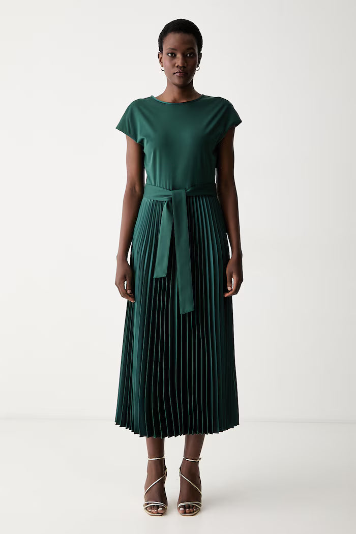WKD-262562602 WKDGELA GREEN PLEATED DRE