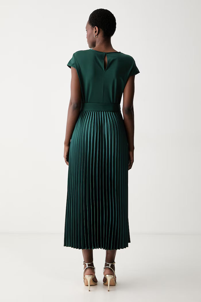 WKD-262562602 WKDGELA GREEN PLEATED DRE