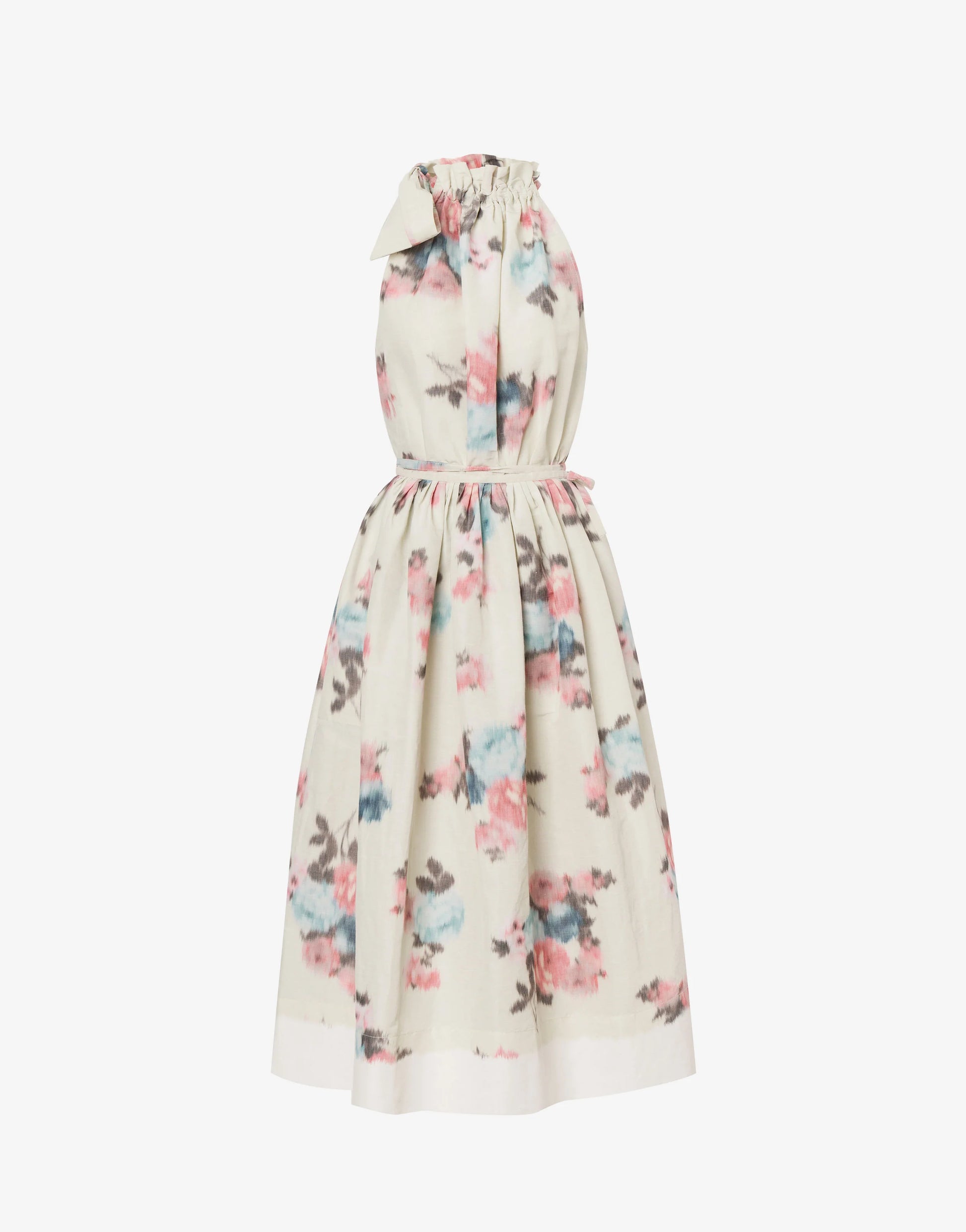 PHY-A0442 CREAM FLORAL PRINT DRESS