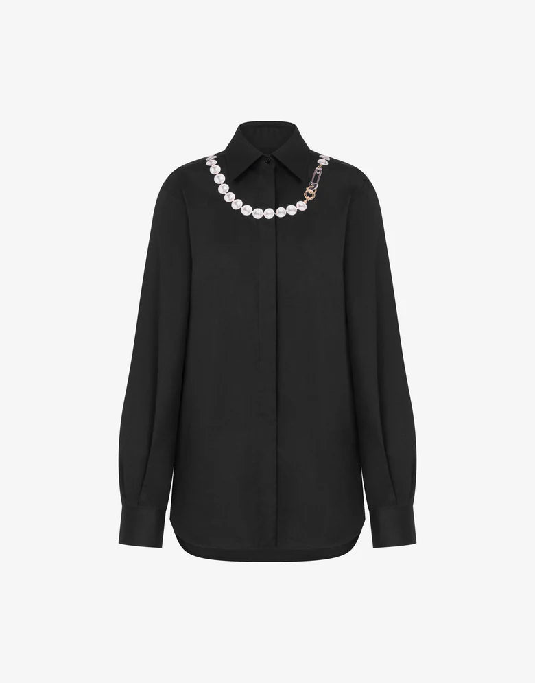 MSC-V0217 BLACK CHAIN DESIGN BLOUSE