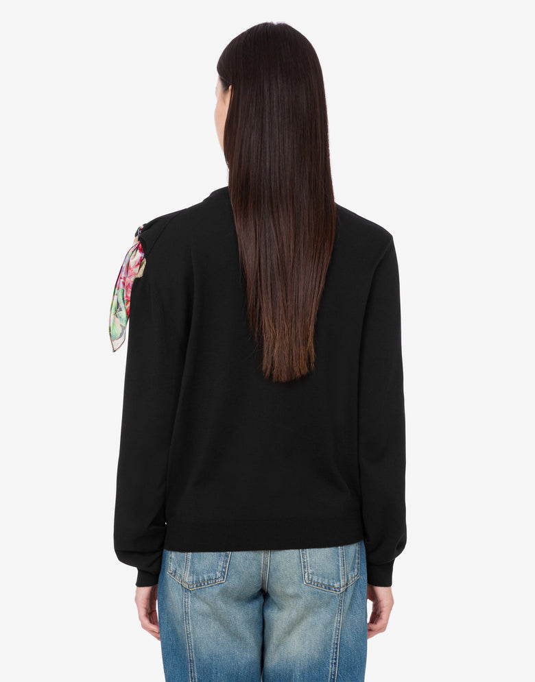 MSC-A0922 BLACK FLORAL PRINT TOP