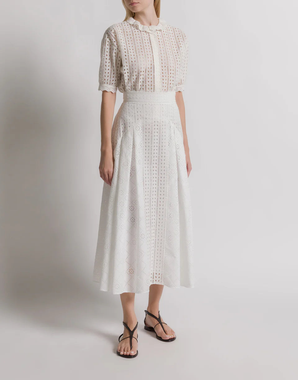 ABF-A0227 IVORY EYELET LACE JACKET