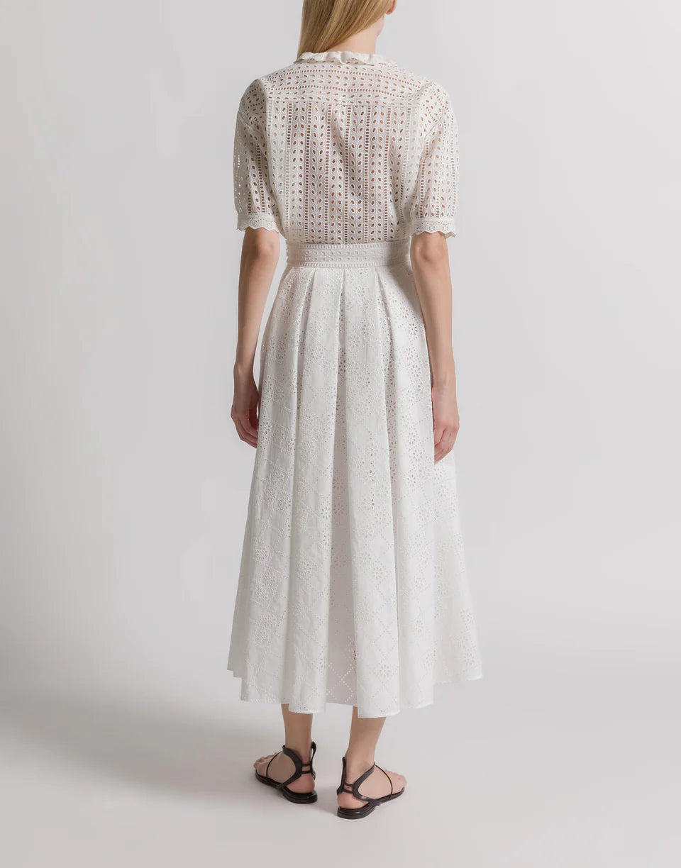 ABF-A0227 IVORY EYELET LACE JACKET
