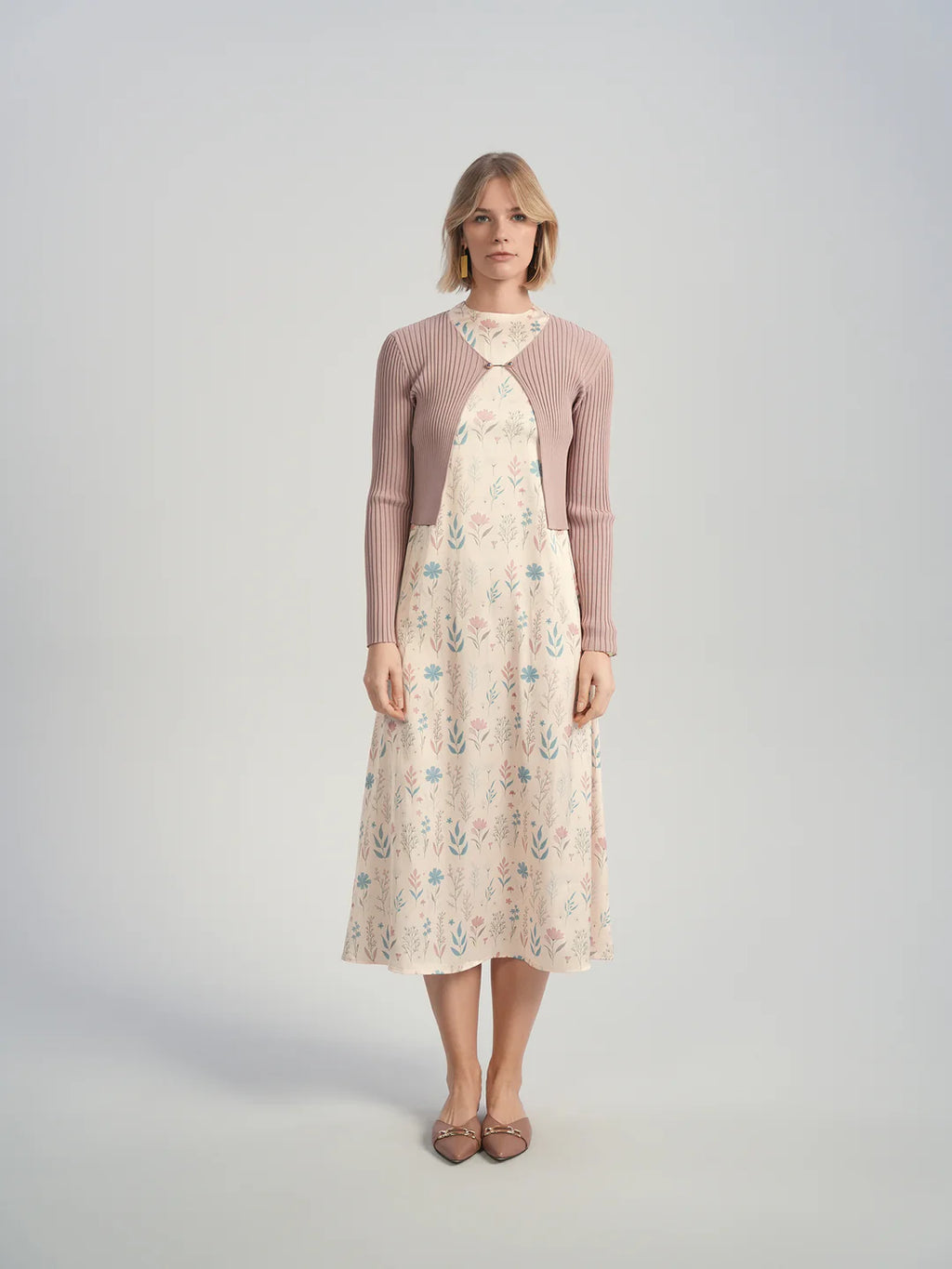 ALZ-T573 DUSTY PINK HELEN CARDIGAN