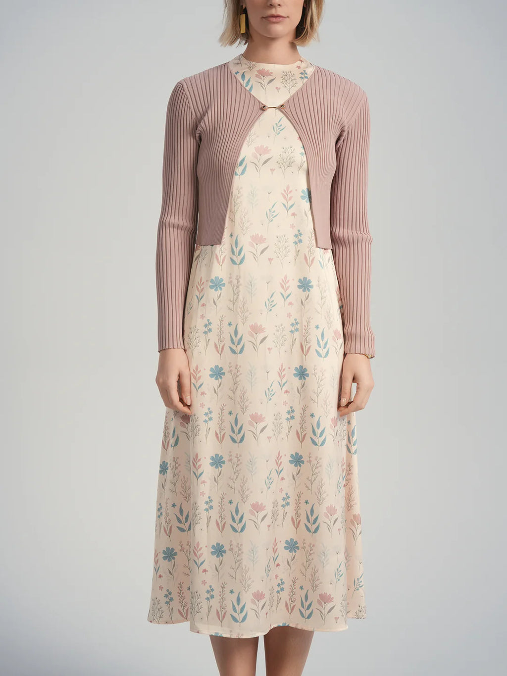 ALZ-T573 DUSTY PINK HELEN CARDIGAN