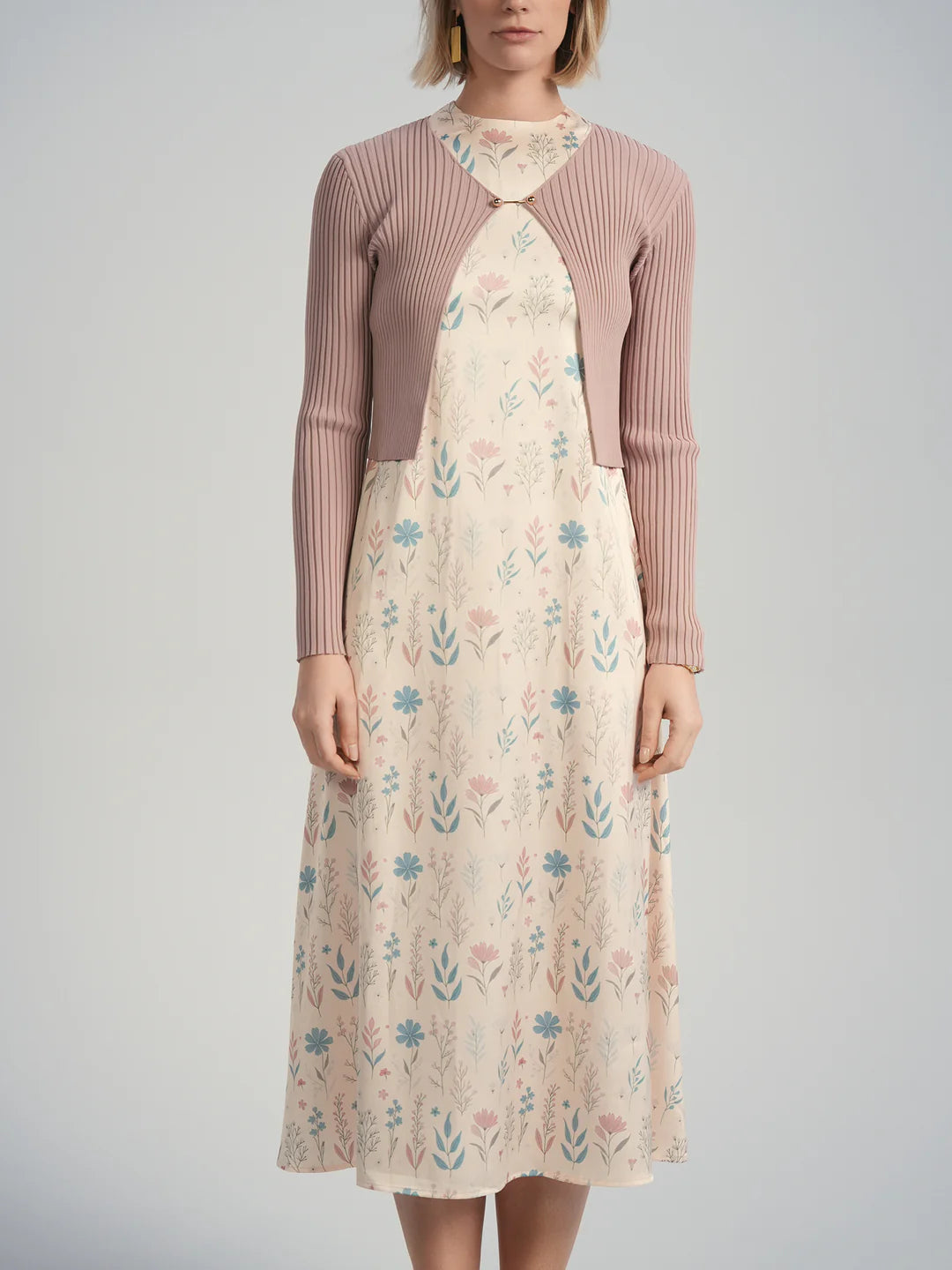 ALZ-T573 DUSTY PINK HELEN CARDIGAN