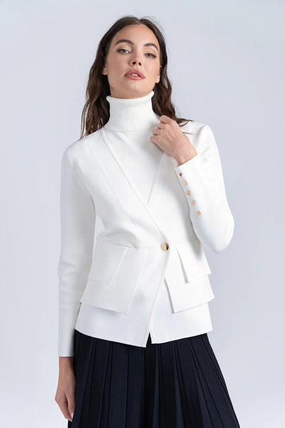 ALZ-J426 WHITE BLAZER