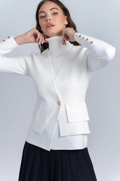 ALZ-J426 WHITE BLAZER
