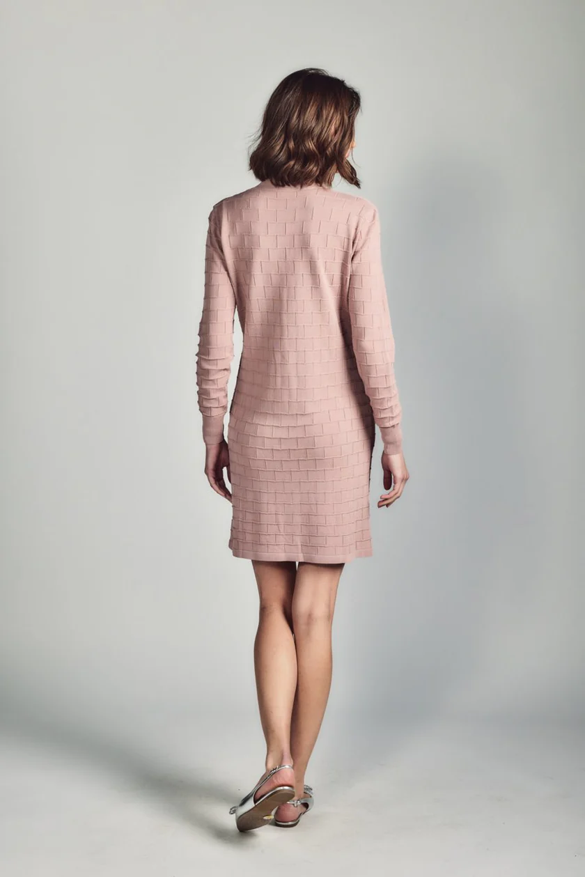ALZ-D561 BLACK CARDIGAN DRESS