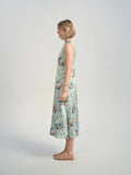 ALZ-D875 BLUE FLORAL SLIP DRESS