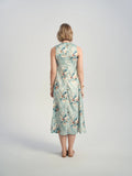 ALZ-D875 BLUE FLORAL SLIP DRESS