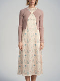ALZ-D874 DUSTY PINK&BLUE FLORAL SLIP DRESS