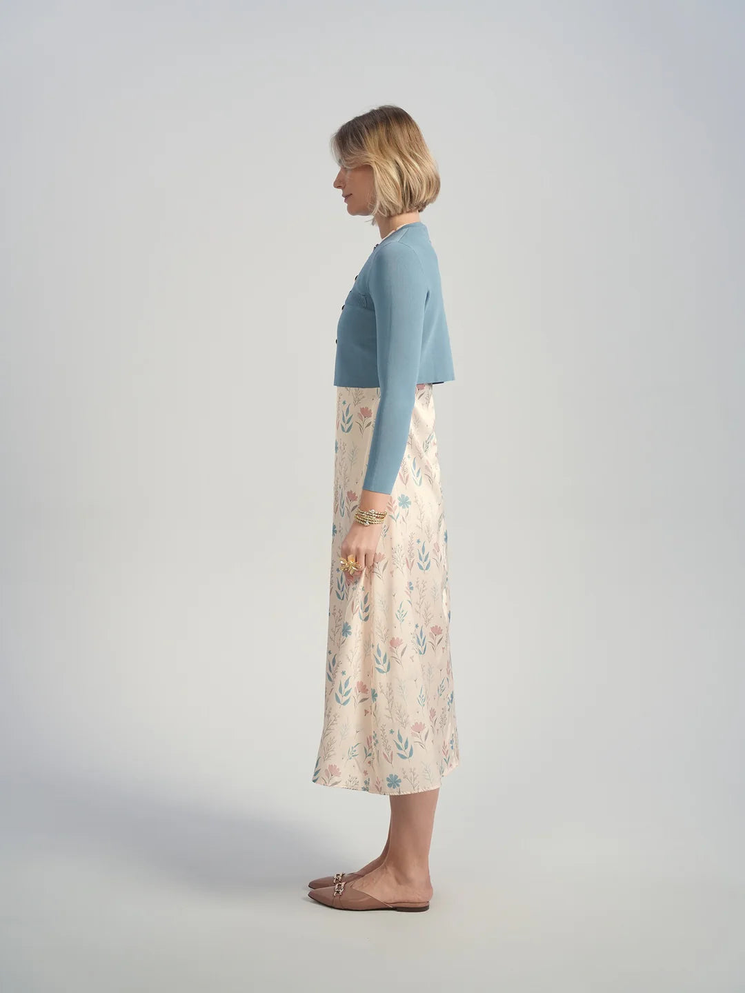 ALZ-T598 DUSTY BLUE CROPPED CARDIGAN