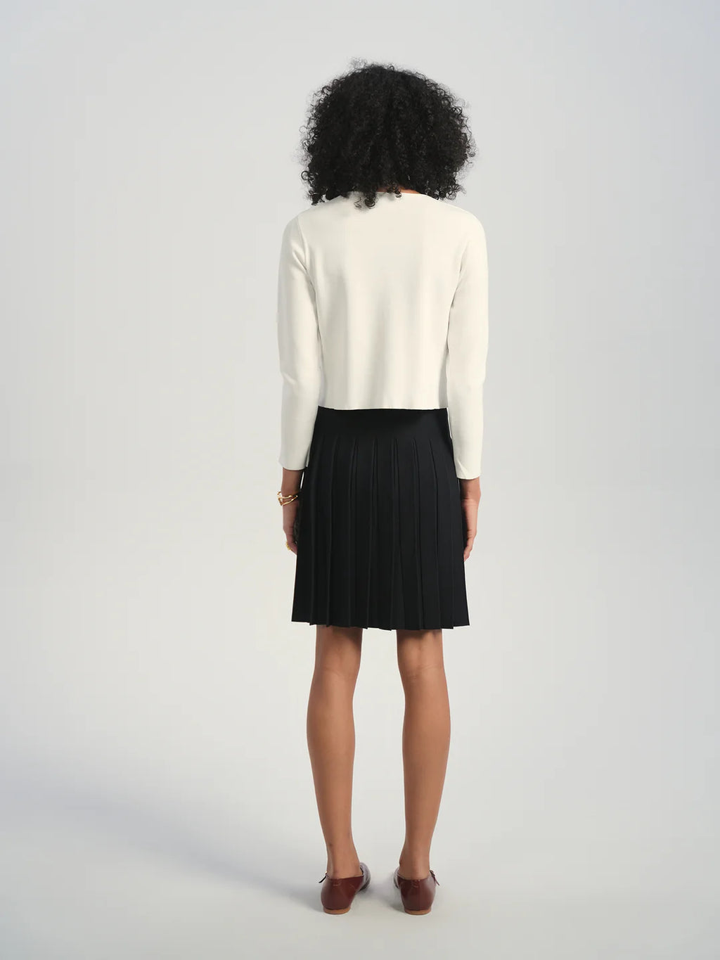ALZ-T557 IVORY BRIELLE STONES CARDIGAN