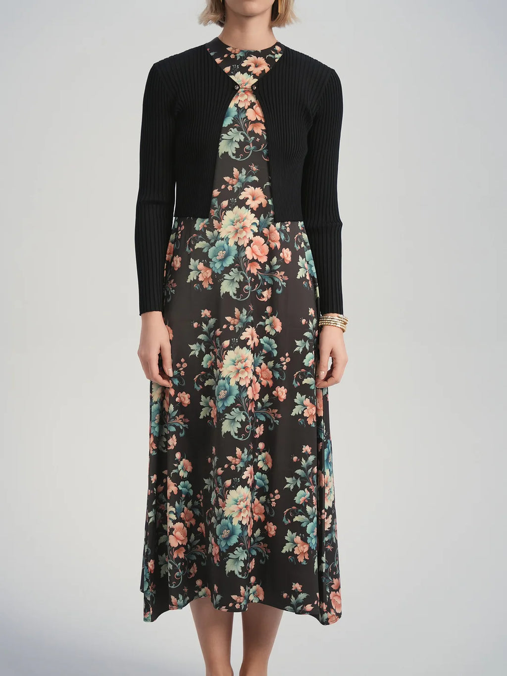 ALZ-T573 BLACK HELEN CARDIGAN