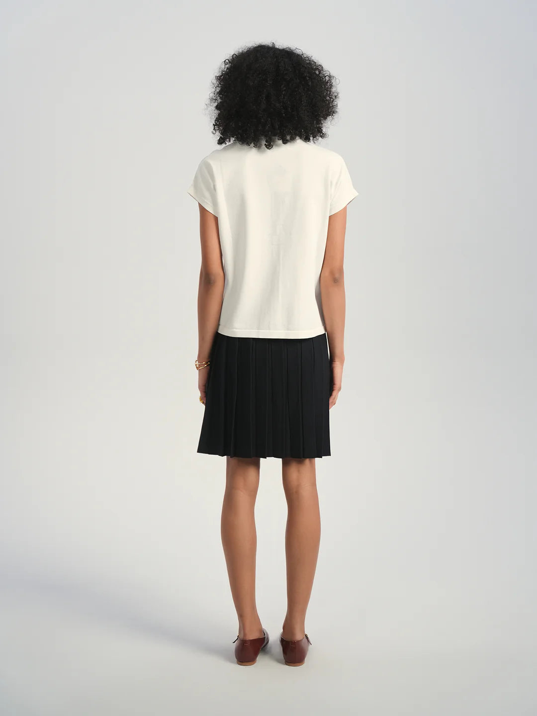 ALZ-T539 IVORY RHINESONE BUTTON CARDIGAN