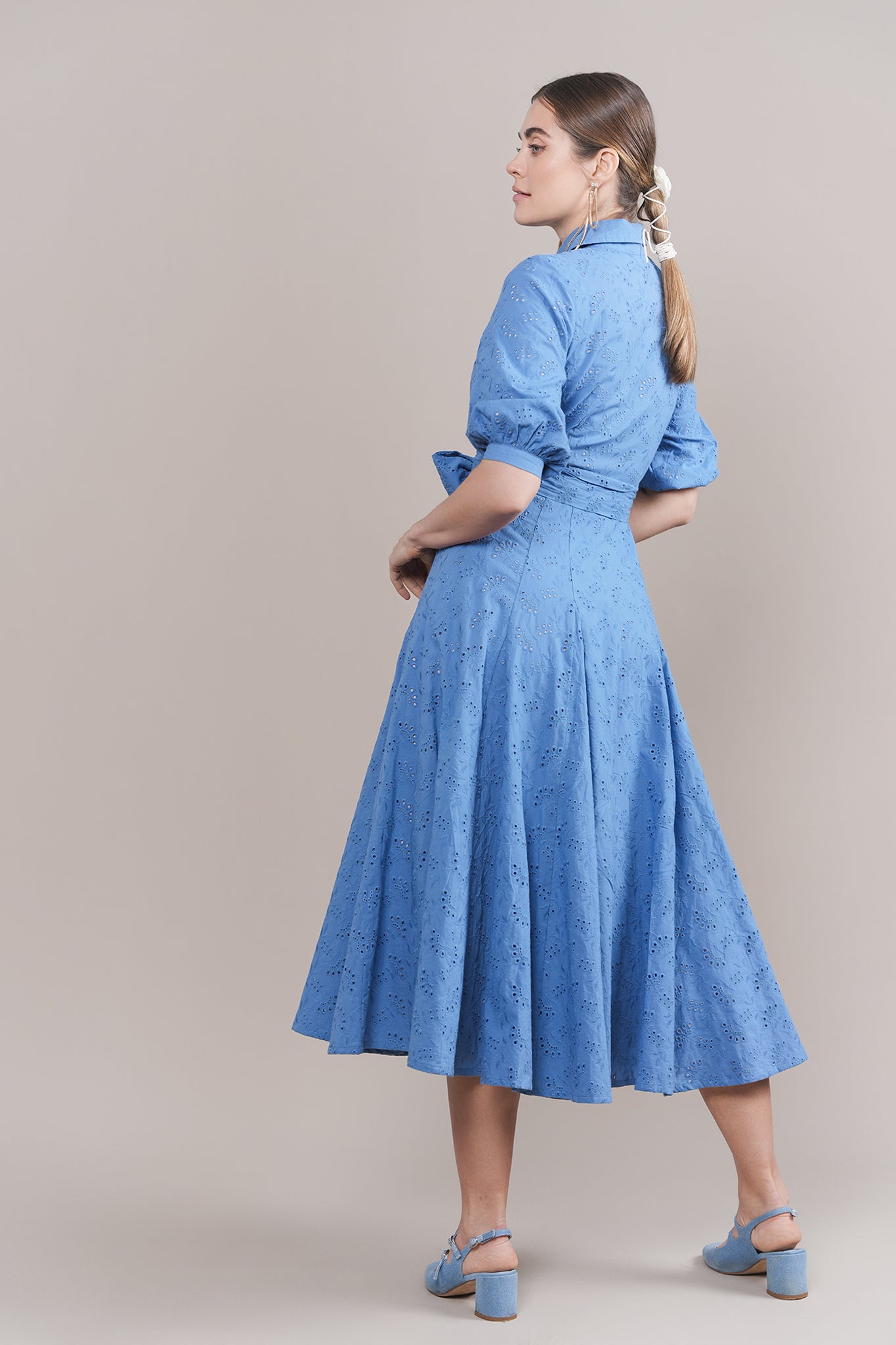 APP-S24-440 BLUE MIDI DRESS