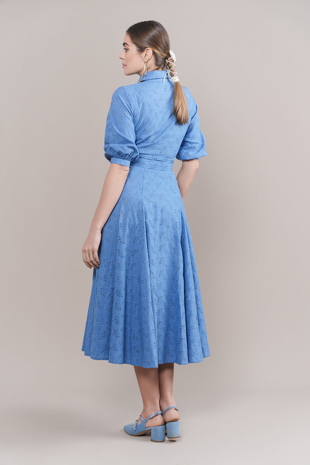 APP-S24-440 BLUE MIDI DRESS