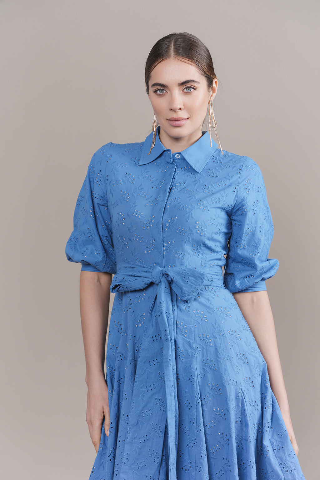 APP-S24-440 BLUE MIDI DRESS