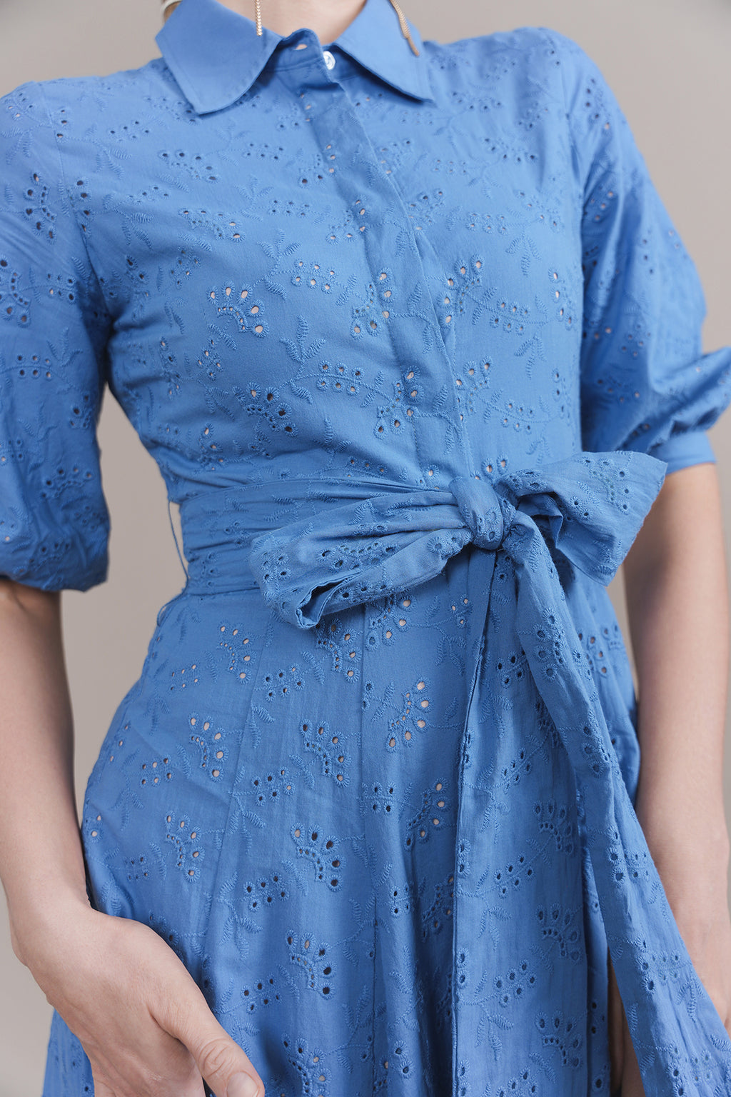 APP-S24-440 BLUE MIDI DRESS