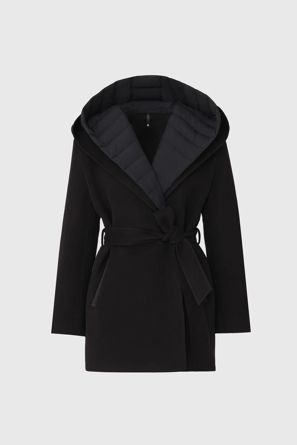 MKG-BETHANY BLACK REVERIBLE WOOL COAT