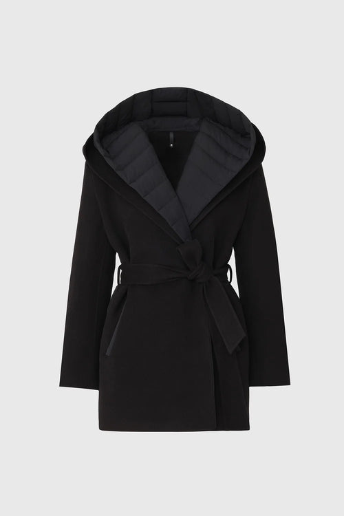 MKG-BETHANY BLACK REVERIBLE WOOL COAT