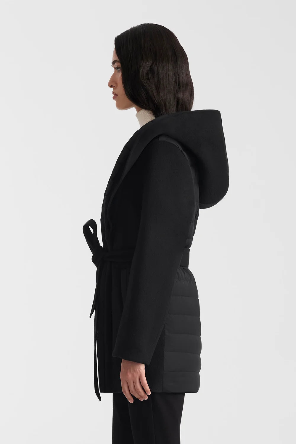MKG-BETHANY BLACK REVERIBLE WOOL COAT