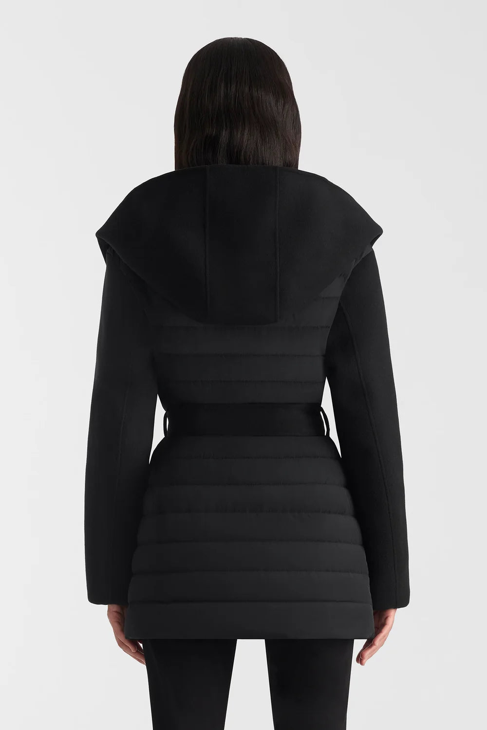 MKG-BETHANY BLACK REVERIBLE WOOL COAT