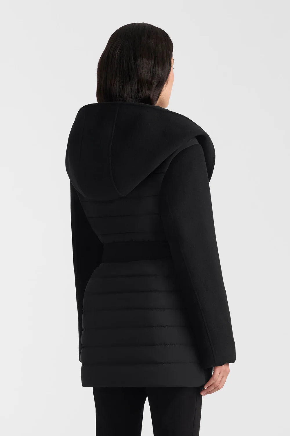 MKG-BETHANY BLACK REVERIBLE WOOL COAT