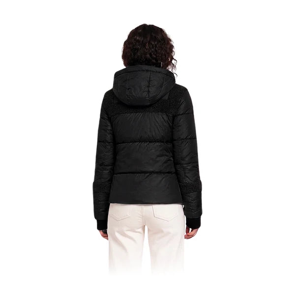 ARB-7026 BLACK PUFFER SIDE BUTTON JACKET