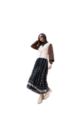 NOI-CH006 BEIGE&BROWN CARDIGAN