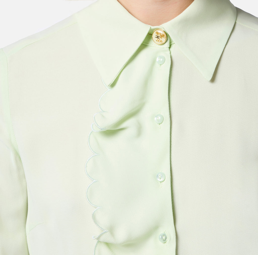 ELS-CA0525 MINT SCALLOP BLOUSE