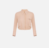 ELS-CA05551 PEACH LOGO BLOUSE